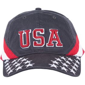 EMBROIDERED BALL CAP - USA STARS & STRIPES FLAG