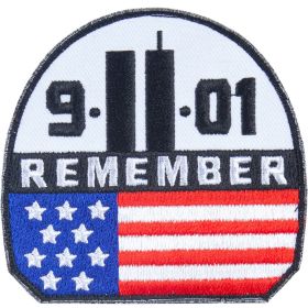 REMEMBER 911 PATCH / BLUE / RED - 6 PACK