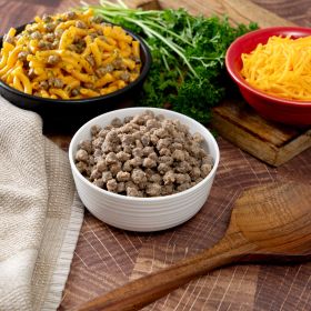 Simple Kitchen FD Seasoned Beef Patty Crumbles - 22 Serving Can