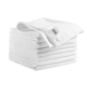 VEVOR 50 Pack White Microfiber Cleaning Cloth, 12 x 12 in Premium Microfiber Towels, Lint-Free and Scratch-Free, Absorbent Cleaning Rags for Car