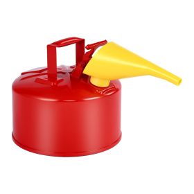 VEVOR Safety Gas Can, 2.5 Gallon Type I Red Safety Can for Gasoline with Stainless Steel Flame Arrester, Self-Closing Lid, and PE Funnel