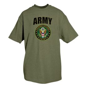 ARMY CREST TSHIRT- OD *SY (Option: Od XXL *Sy)