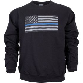 USA FLAG/THIN BLUE LINE CREWNECK SWEATSHIRT (Option: 3X)