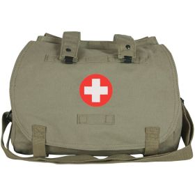 RETRO HUNGARIAN SHOULDER BAG W/ CROSS (Option: Olive Drab)