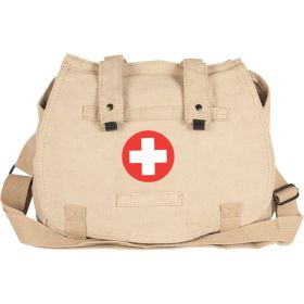 RETRO HUNGARIAN SHOULDER BAG W/ CROSS (Option: Khaki)