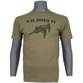 UZI DOES IT T-SHIRT OD (Option: XXL)