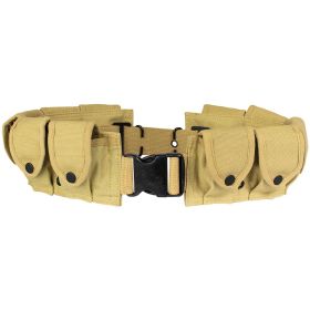 GI STYLE 10 POCKET CANVAS CARTRIDGE BELT (Option: Khaki)