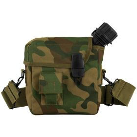 2QT CANTEEN COVER-SHLDR STRAP (Option: Woodland Camo)