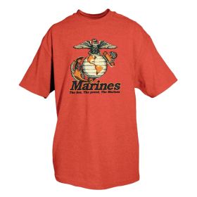 MARINES-THE FEW THE PROUD T-SHIRT RED (Option: S)