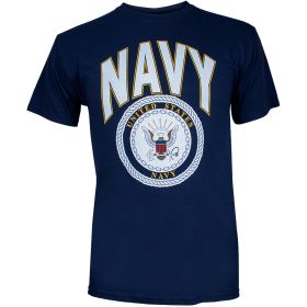 NAVY T-SHIRT,NAVY BLUE (Option: Xl)