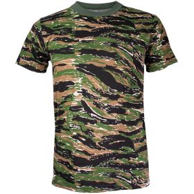 MENS SHORT SLEEVE T-SHIRT TIGER STRIPE (Option: Xl)
