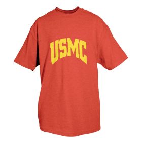 USMC RED T-SHIRT W/YELL IMPRINT (Option: S)