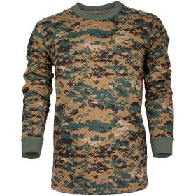 MENS LONG SLEEVE T-SHIRT DIGITAL WOODLAND (Option: M)