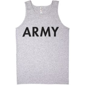 MENS TANK TOP GREY - ARMY *DS (Option: Army L *Ds)