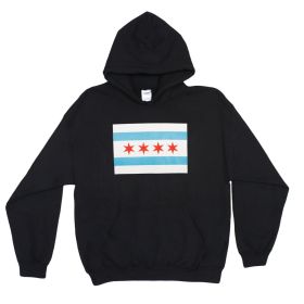 PULLOVER/HOODED S/SHIRT-CHICAGO FLAG (Option: L)