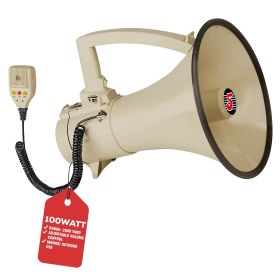 5 Core Megaphone 100W Bull Horn Professional PA Speaker w 2000 Yards Range Loud Siren Voice Amp (size: (XXL) ULTRA PRO +REC +USB)