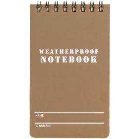 4" X 6" MILITARY STYLE WEATHERPROOF NOTEBOOK 6 PK (Option: Bl)