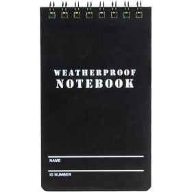 3" X 5" MILITARY STYLE WEATHERPROOF NOTEBOOK 6 PK (Option: Bl)