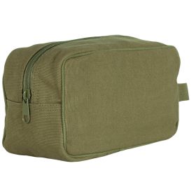 CANVAS TOILETRY KIT (Option: Olive Drab)