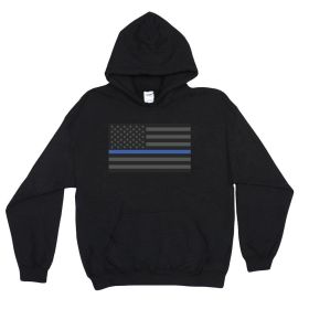PULLOVER/HOODED POLICE/THIN BLUE LINE (Option: L)