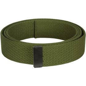 44" COTTON WEB BELT, 12 PACK  BRASS BKL (Option: Olive Drab)