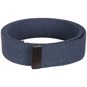 54" COTTON WEB BELT, 12 PACK SILVER BKL (Option: Navy)